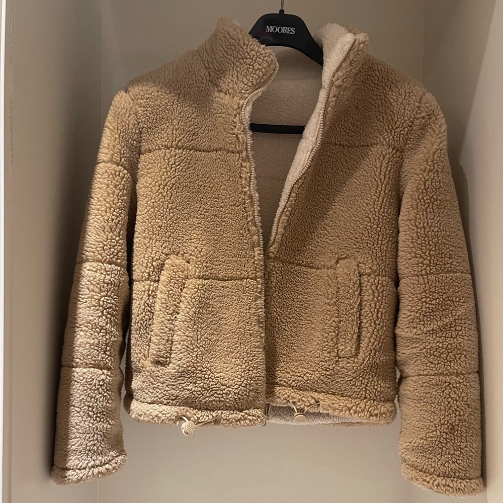 Ardene fluffy beige teddy jacket
